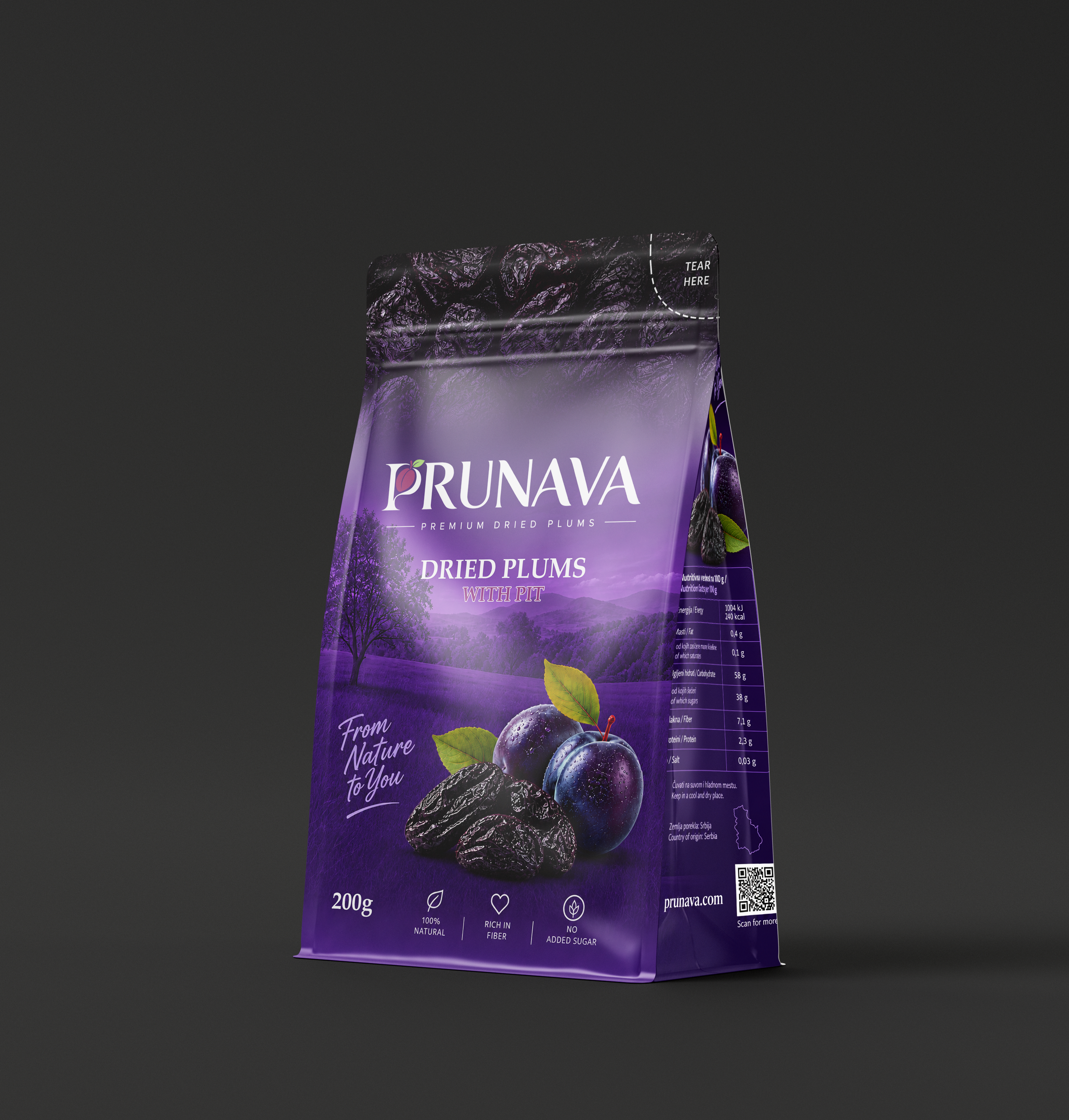 Dried Plum with Pit – Doypack